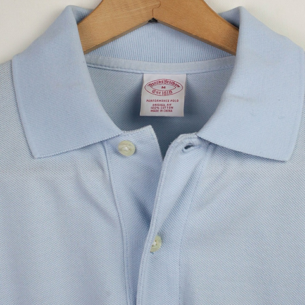 Brooks Brothers Light Blue Polo, M